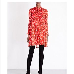 Kooples Floral Print Silk Dress